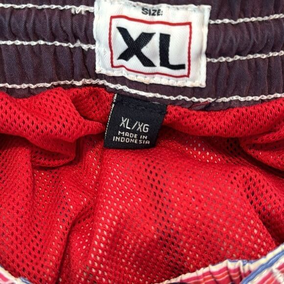 Tommy Hilfiger Mens Stripes Elastic Waist Drawstring Built In Brief Swim Trunks - Picture 10 of 14
